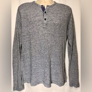 1901 Linen and Cotton Blend Henley Shirt